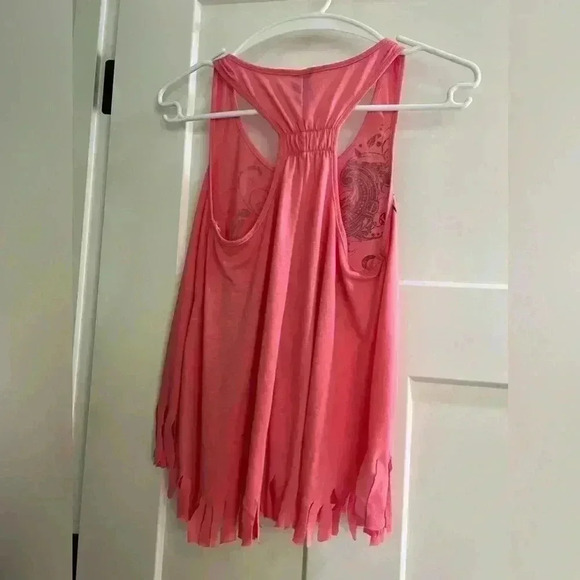 Couture Pink Women’s Tank Top With Fringe size Small - Picture 4 of 6